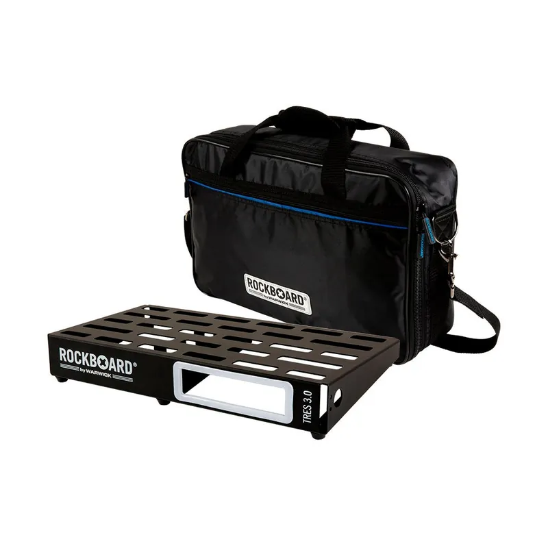 RockBoard TRES 3.0 17'' x 9'' Guitar Effects Pedalboard with Gig Bag Certified