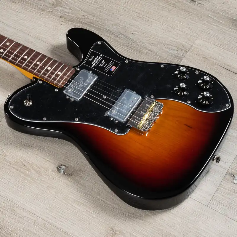 Warranty Included Fender American Professional II Telecaster Deluxe Guitar, Rosewood Fingerboard, 3-Color Sunburst