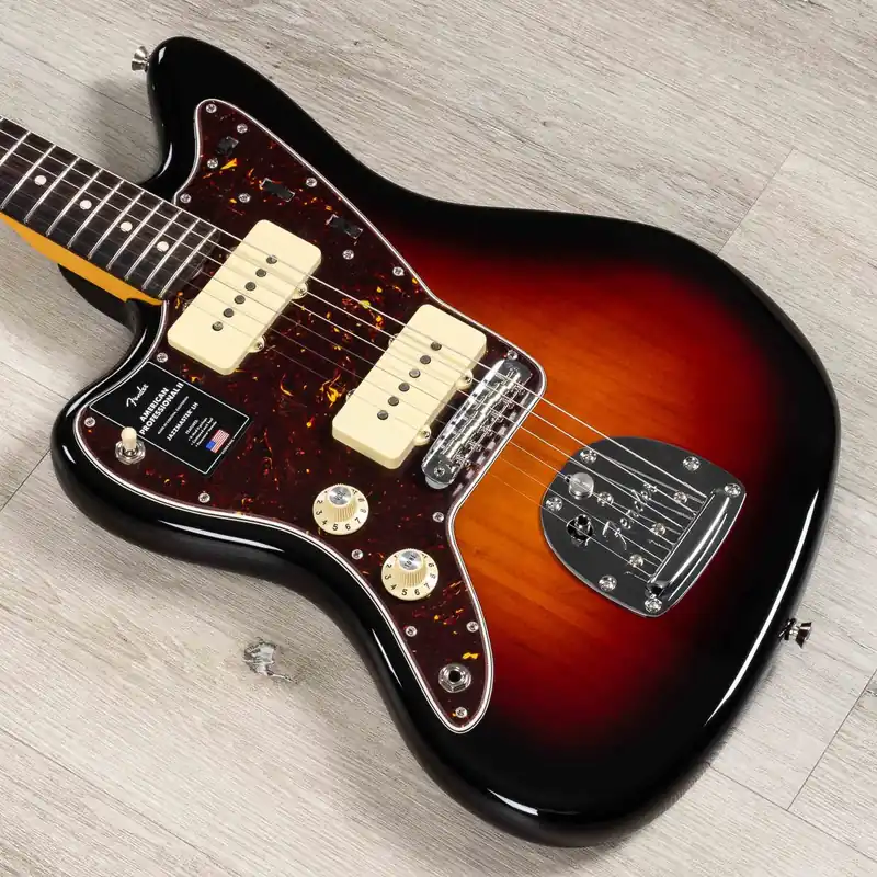 Free Delivery Fender American Professional II Jazzmaster Left-Hand Guitar, Rosewood Fingerboard, 3-Color Sunburst
