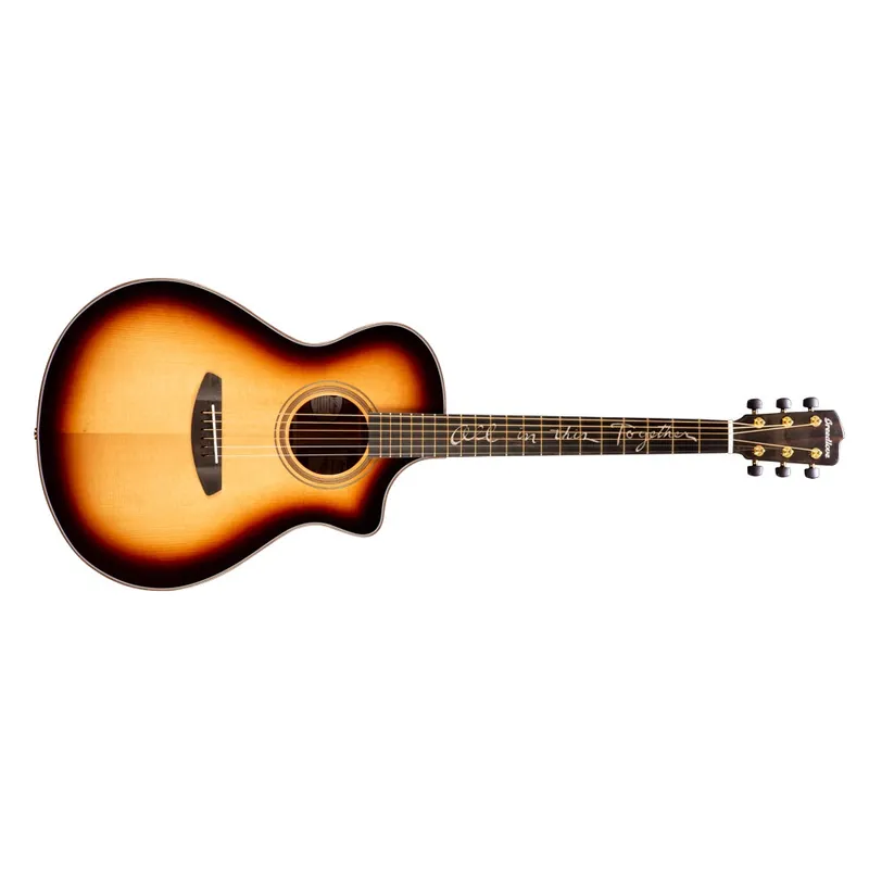Special Discount Breedlove Jeff Bridges Amazon Concert Sunburst CE Acoustic Electric Guitar, Torrefied European Spruce Top