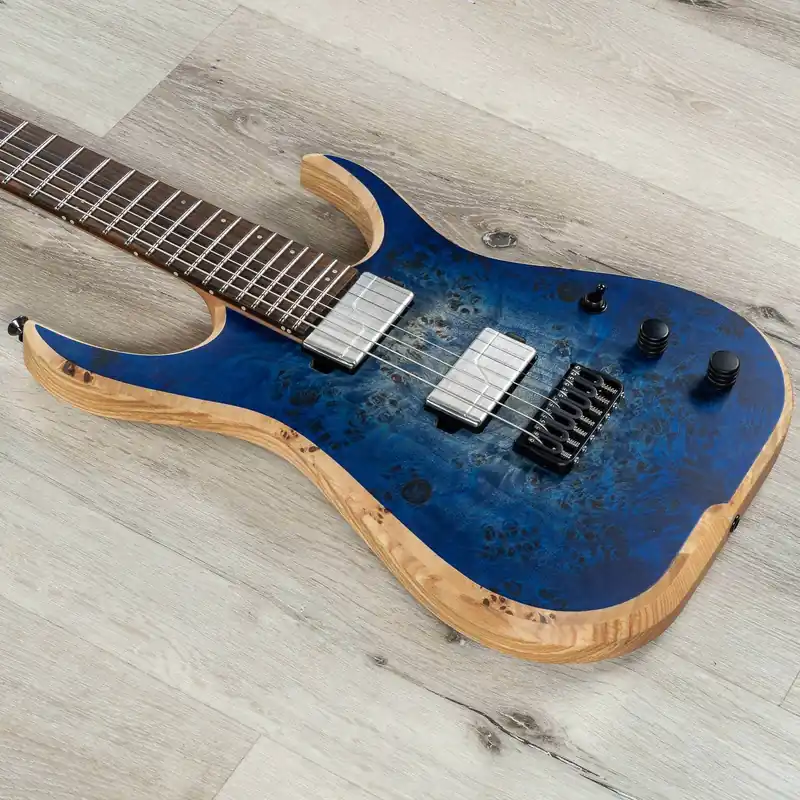 Skervesen Raptor 7 Guitar, Ziricote Fretboard, Fishman Fluence, Blue Burst Save Now