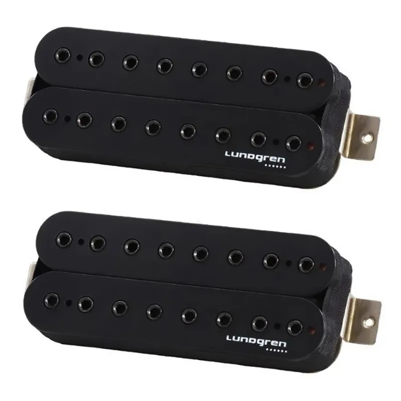 Lundgren Pickups Black Heaven 8 Set 8-String Humbucker Guitar Pickups, Ceramic Bridge, Open Coil Black Limited Offer