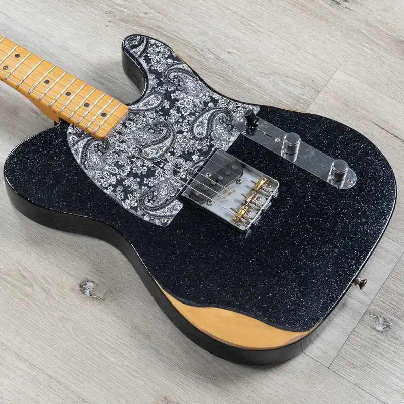 Best Choice Fender Brad Paisley Esquire Guitar, Maple Fingerboard, Black Sparkle