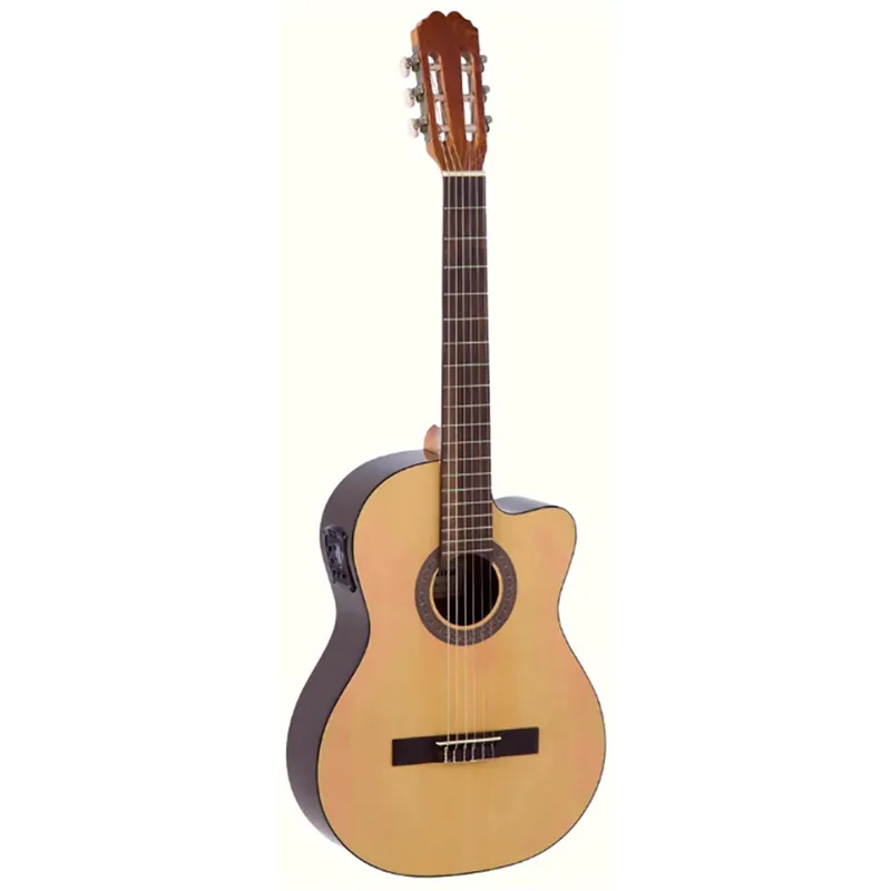 Holiday Sale Admira Guitars Sara EC Nylon String Classical Acoustic Electric Guitar, Oregon Pine Top