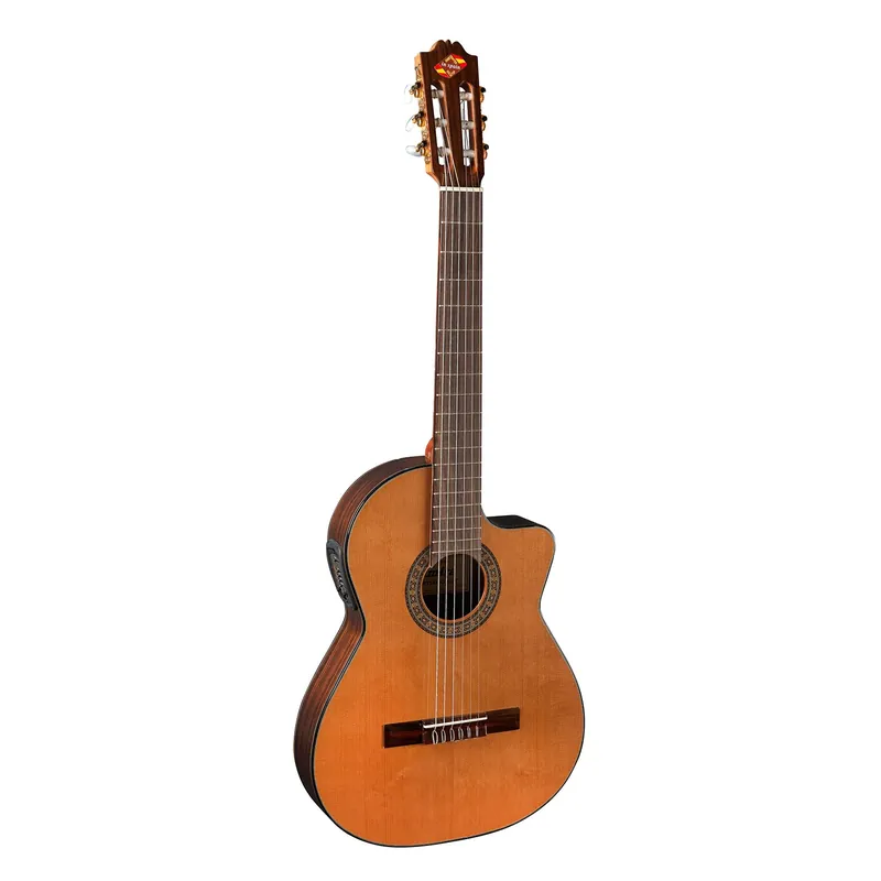 Today Only Admira Guitars Virtuoso ECT Thin-Body Nylon String Classical Acoustic Guitar, Solid Cedar Top