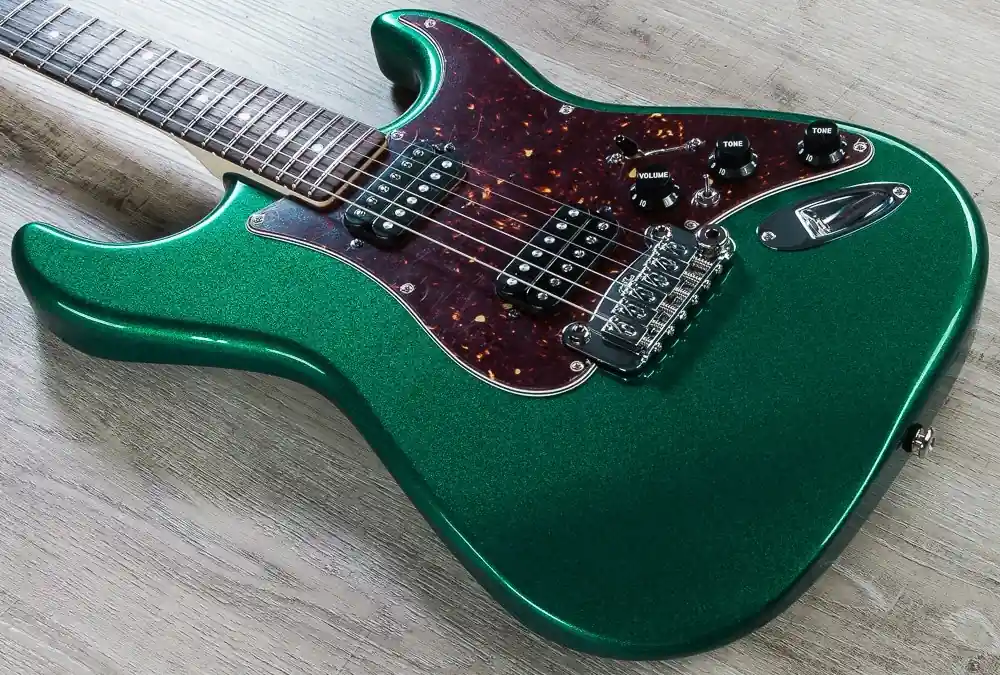 G&L USA Legacy HH Electric Guitar, Rosewood Fingerboard, Hard Case - Emerald Green Metallic Last Chance