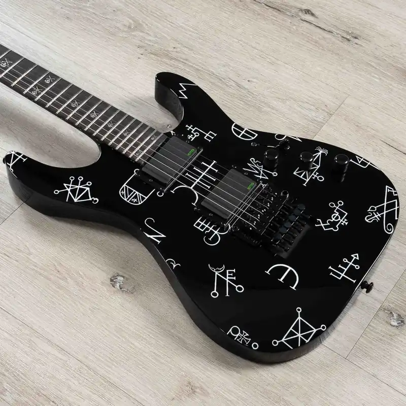 ESP LTD Kirk Hammett Signature Demonology Guitar, Ebony Fretboard, Black Original