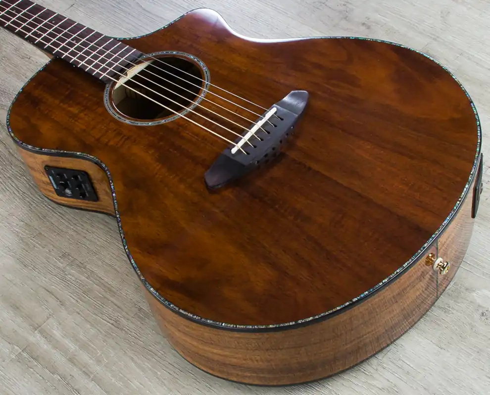 Free Returns Breedlove Pursuit Concert KK Acoustic-Electric Koa Guitar with Gig Bag - Natural