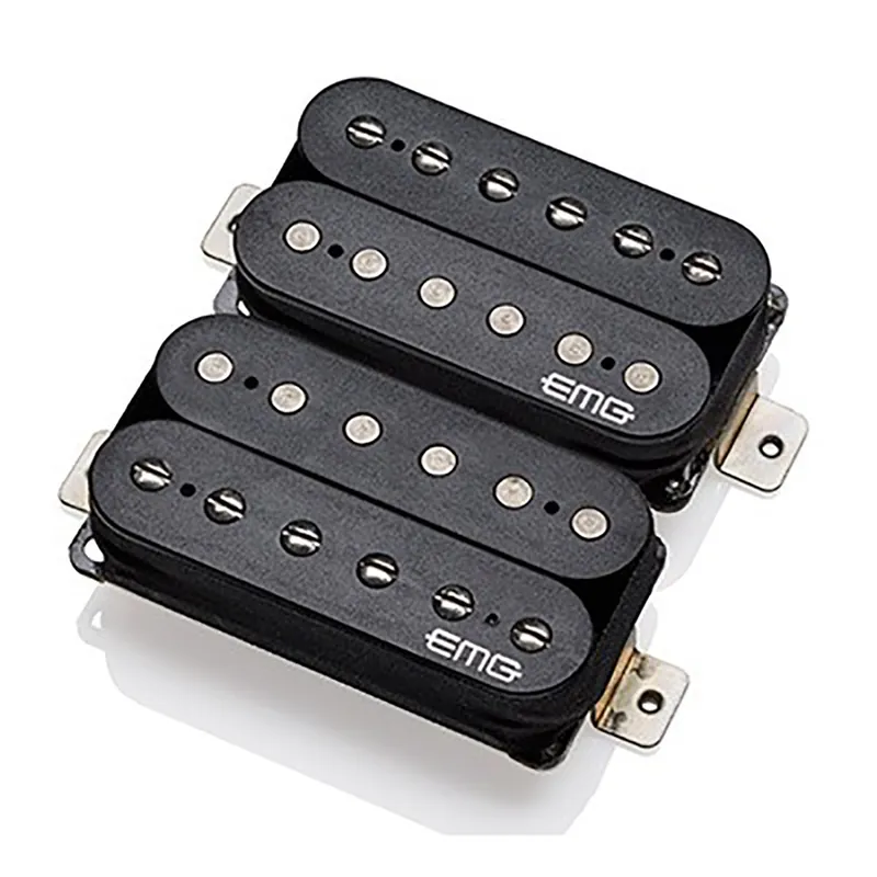 EMG Super 77 Retro Active Humbucker Pickup Set, Standard Spacing, Short Shaft - Black Price Cut