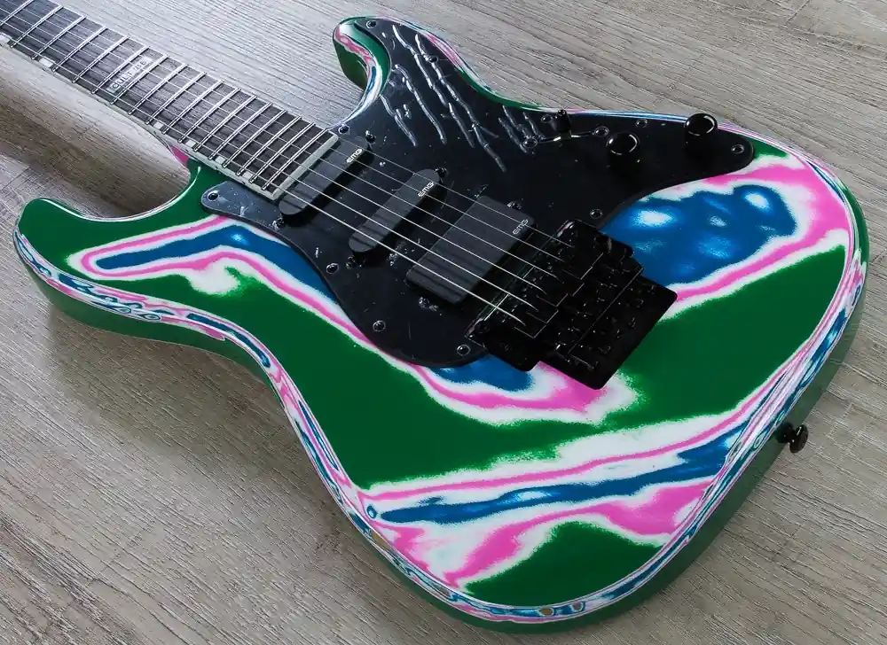 ESP LTD Cult '86 Vernon Reid Limited Edition Electric Guitar with Cult Case - Multi-Swirl Best Seller