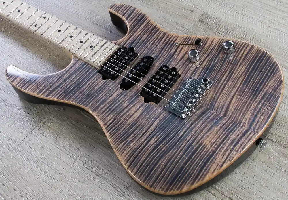 Direct From Factory Suhr Modern Pro Electric Guitar, Maple FIngerboard, Gotoh 510 Bridge - Transparent Blue Denim/Slate (JS2K5K)