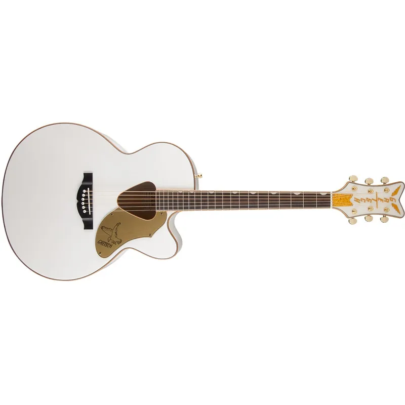Gretsch 5022CWFE Rancher Falcon Jumbo Cutaway Acoustic-Electric Guitar - White Brand New