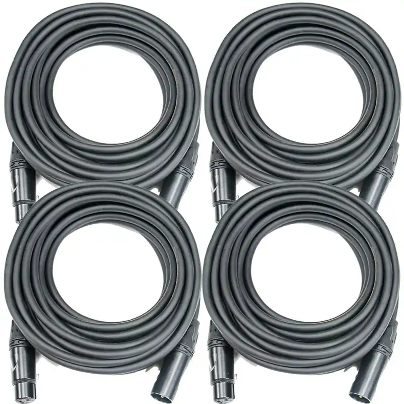 (4-Pack) OSP SuperFlex Gold SFM-10 Premium Microphone Cables, 10 ft Get Yours