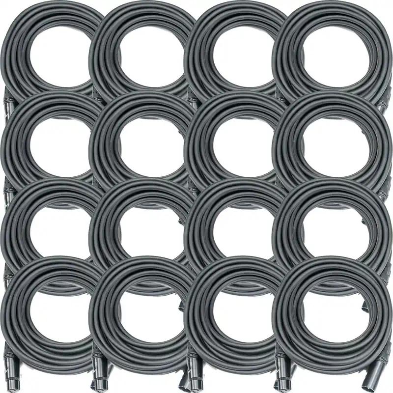 (16-Pack) OSP SuperFlex Gold SFM-25 Premium Microphone Cables, 25 ft Shop Now
