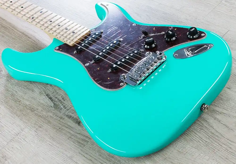 Shop Now G&L USA Legacy Electric Guitar, Maple Fingerboard, Hard Case - Belair Green