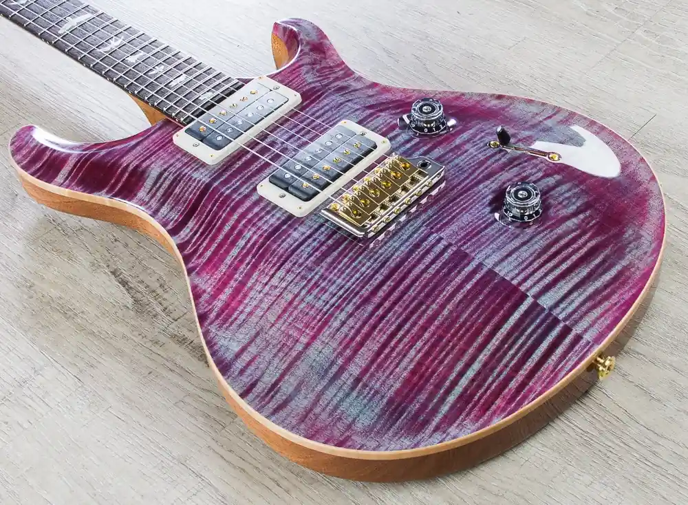 PRS Paul Reed Smith Custom 24 Electric Guitar, 10-Top, Pattern Regular, Hard Case - Violet Holiday Sale