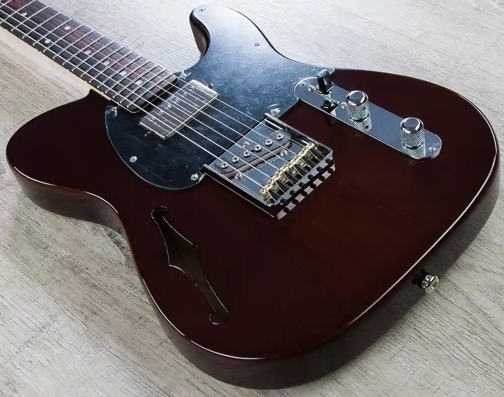 Deal G&L USA ASAT Classic Bluesboy Semi-Hollow Electric Guitar, Rosewood Fingerboard, Hard Case - Whiskey