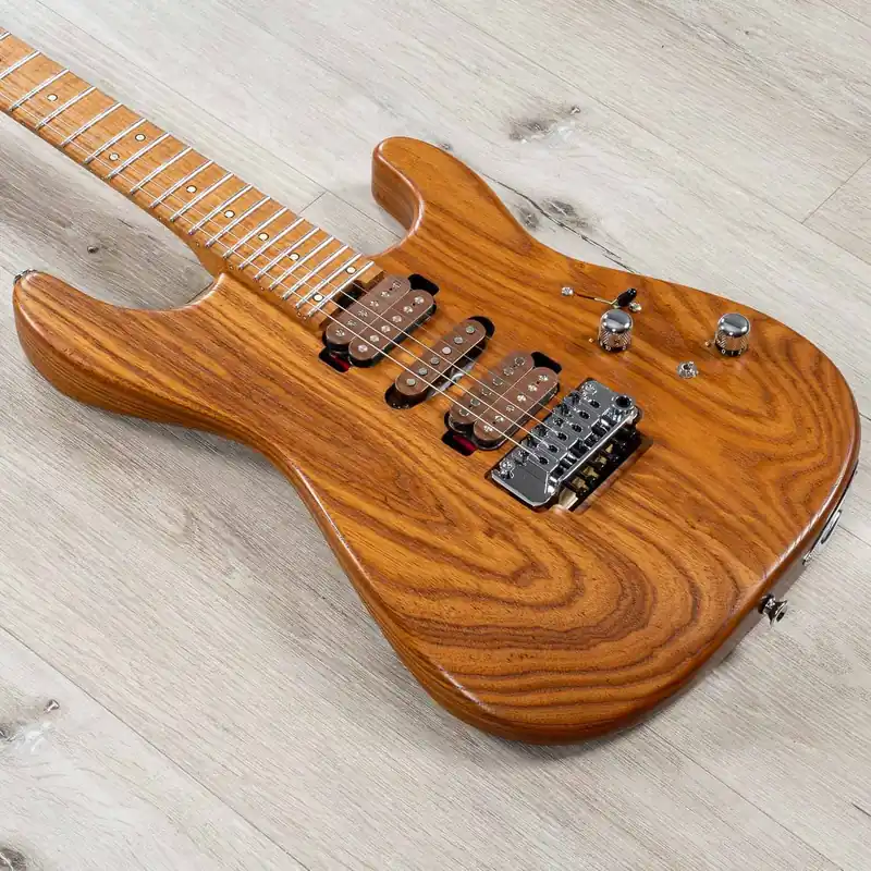 Charvel USA Guthrie Govan Signature HSH Caramelized Ash Guitar, Roasted Maple Crafted