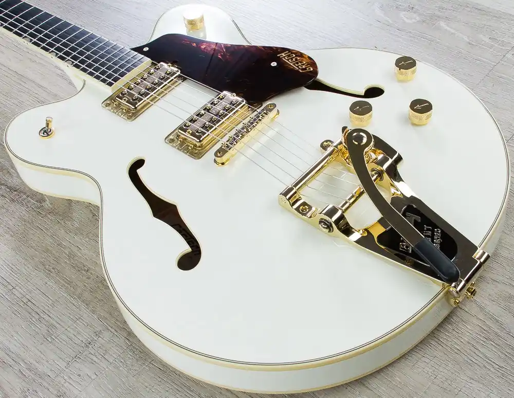 Gretsch G6609TFM Players Edition Broadkaster Center Block Electric Guitar with Bigsby Tailpiece - Vintage White Limited Time