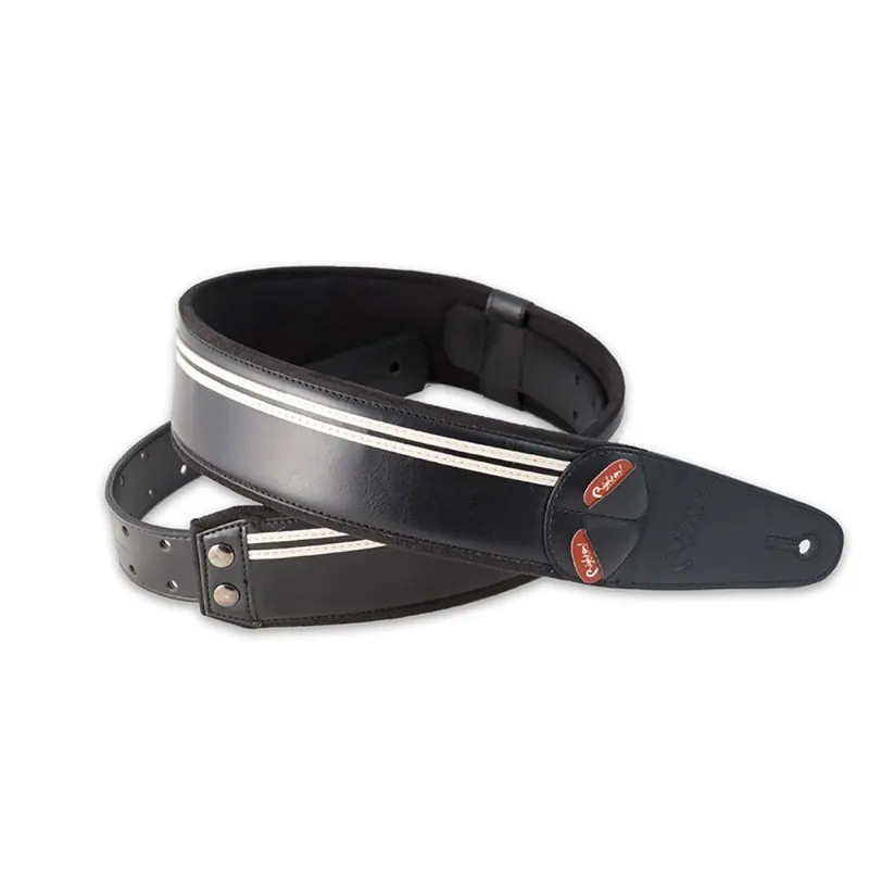 RightOn! Straps Mojo Guitar and Bass Strap - Race Black Handmade