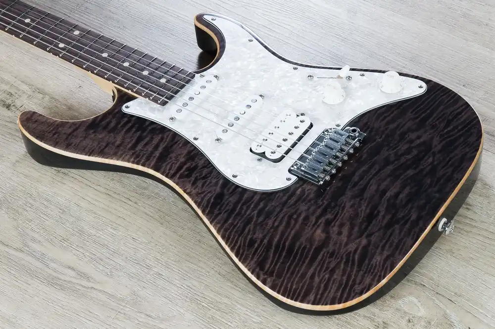 Suhr Standard Pro Electric Guitar, Indian Rosewood Fingerboard - Trans Black While Supplies Last