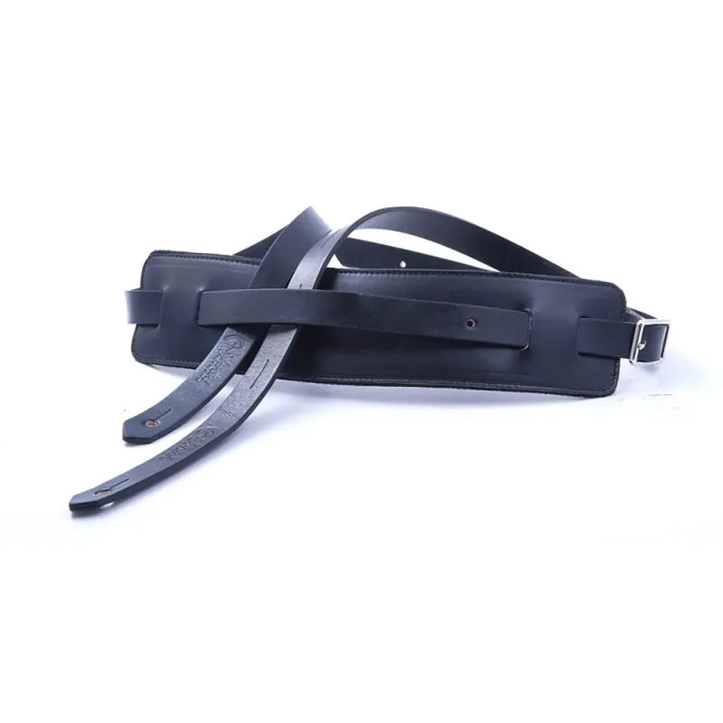 Limited Time RightOn! Straps Leathercraft Guitar and Bass Strap - Slim Black