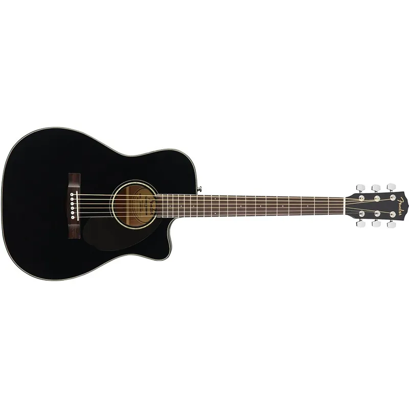 High Quality Fender CC‑60SCE Concert Acoustic‑Electric Guitar, Rosewood Fingerboard - Black