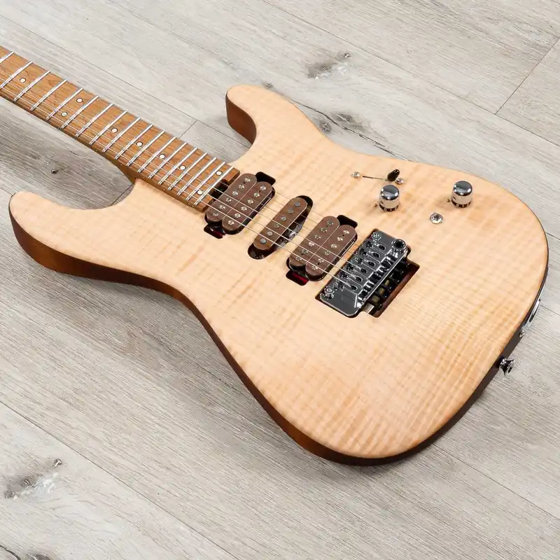 One Day Deal Charvel Guthrie Govan Signature HSH Flame Maple Guitar, Roasted Maple, Natural