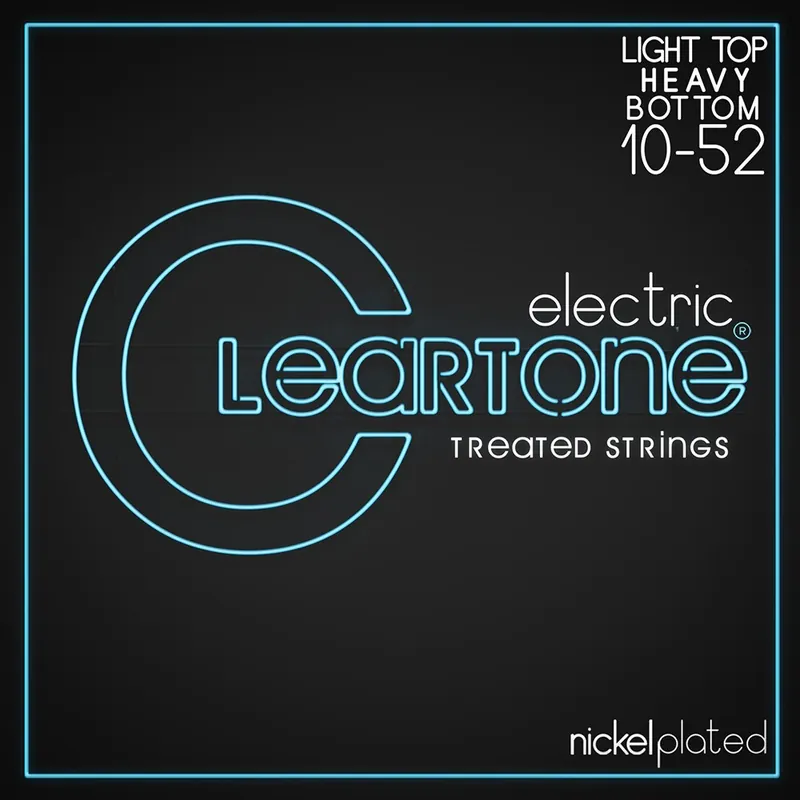 Limited Offer Cleartone 9420 Electric Guitar Strings, Nickel Plated Steel, Coated, Light Top Heavy Bottom (10-52)