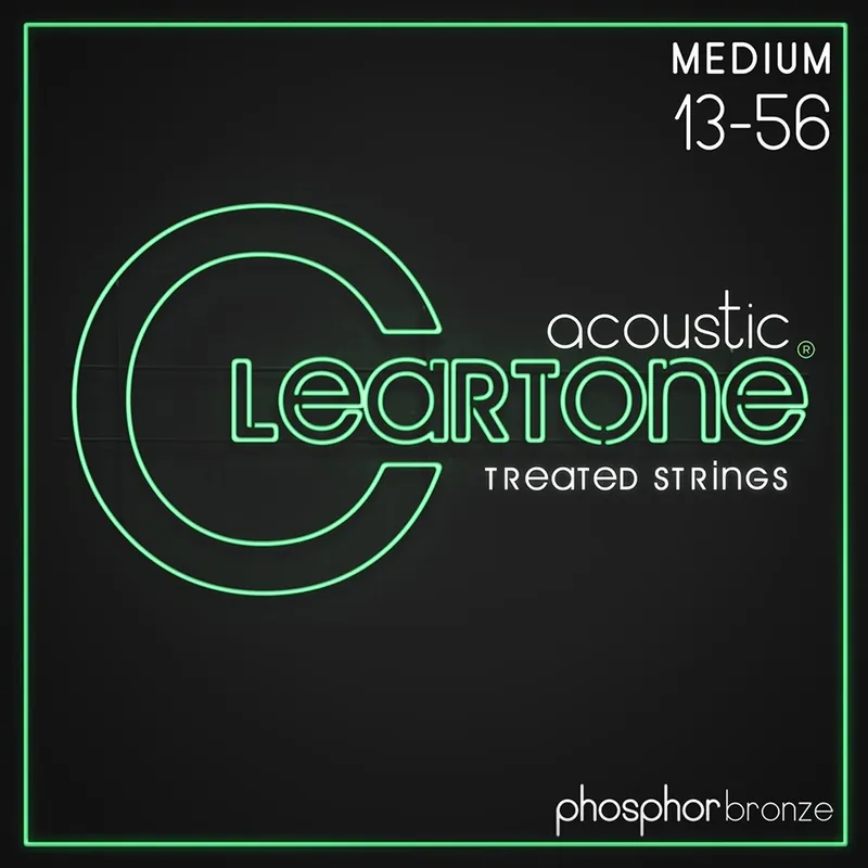 Worldwide Shipping Cleartone 7413 Acoustic Guitar Strings, Phosphor Bronze, Coated, Medium (13-56)