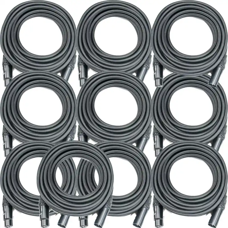 (10-Pack) OSP SuperFlex Gold SFM-50 Premium Microphone Cables, 50 ft Hot Deal