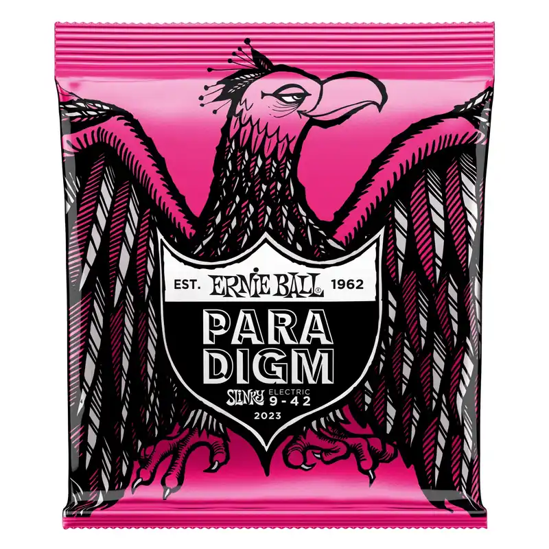 Same Day Shipping Ernie Ball 2023 Paradigm Electric Guitar Strings, Super Slinky (9-42)