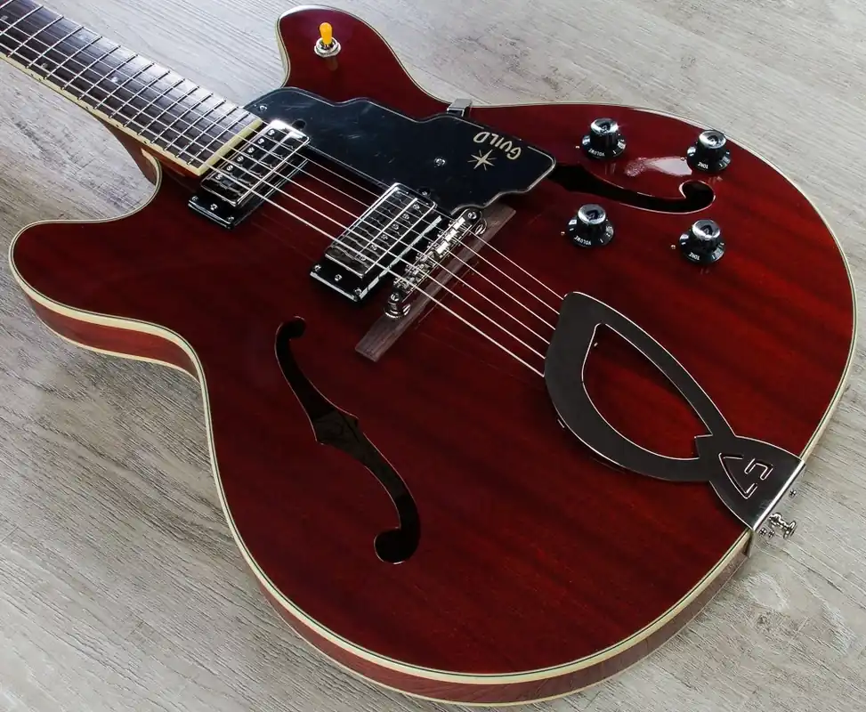 Guild Starfire IV Semi-Hollow Electric Guitar, Rosewood Fingerboard, Hardshell Case - Cherry Red Bulk Order