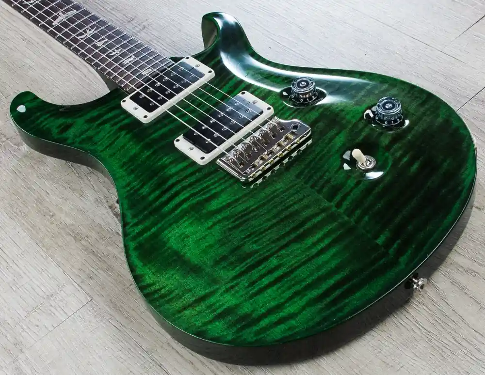 PRS Paul Reed Smith Custom 24 Electric Guitar, Pattern Thin, Rosewood Fingerboard, Hard Case - Emerald Wrap Certified