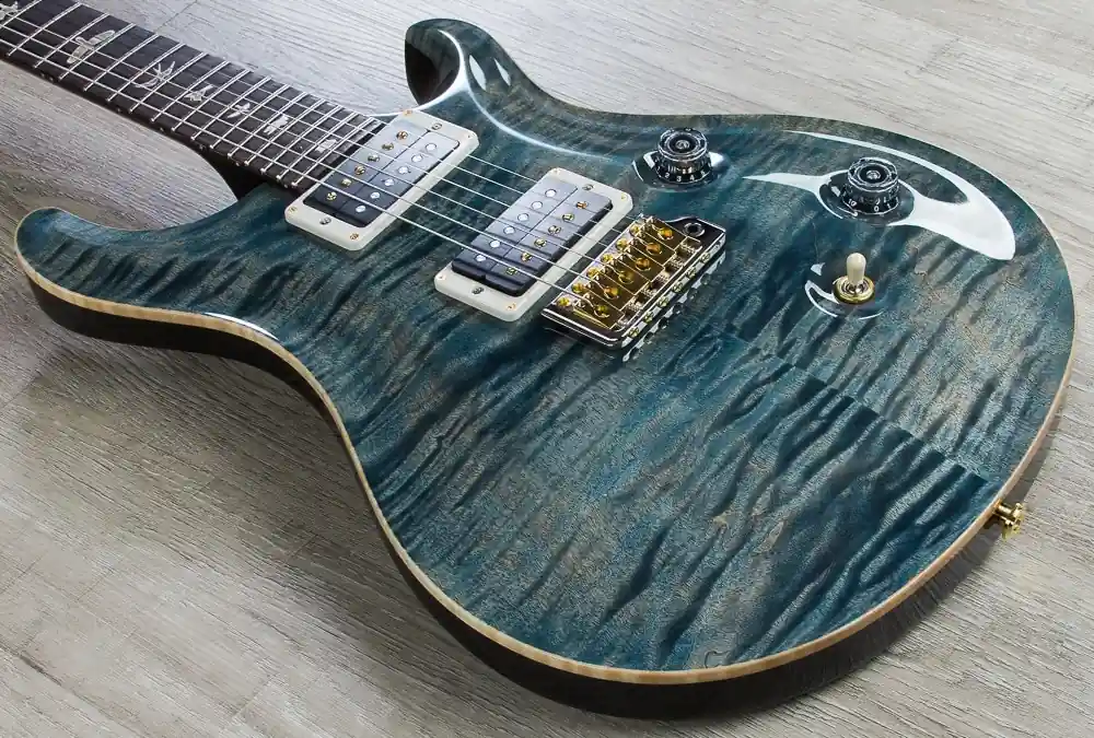 Modern PRS Paul Reed Smith Custom 24 Electric Guitar, 10-Top, Pattern Thin, Hard Case - Faded Whale Blue