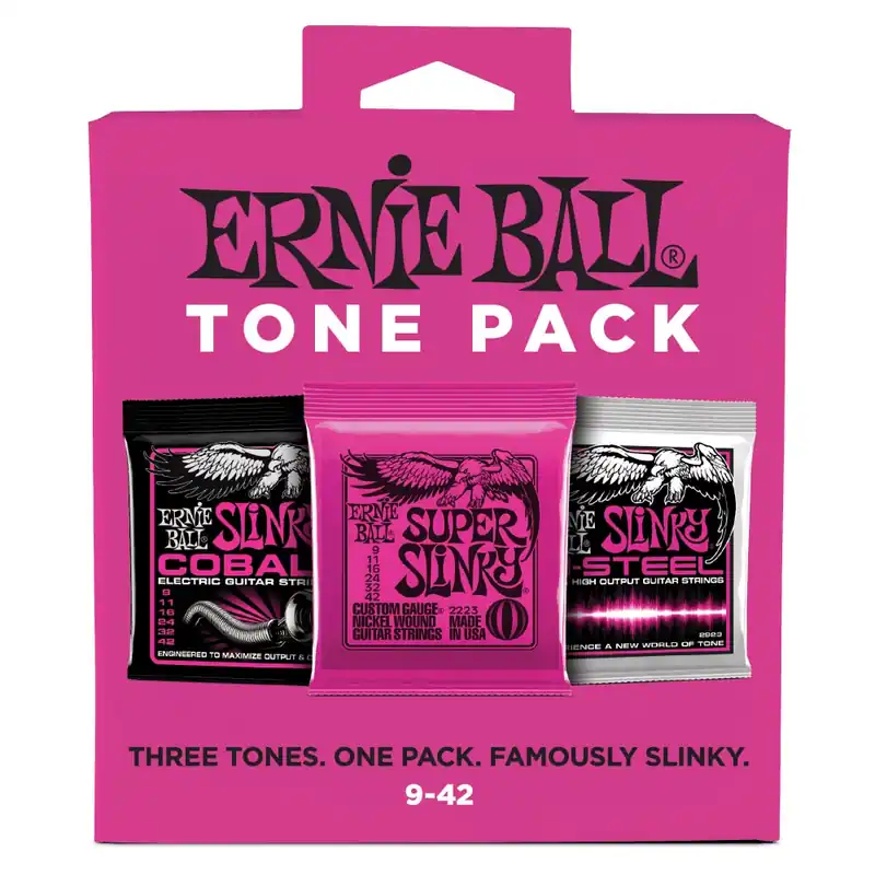 Mega Sale Ernie Ball 3333 Electric Guitar Strings Tone Pack, Super Slinky (9-42)