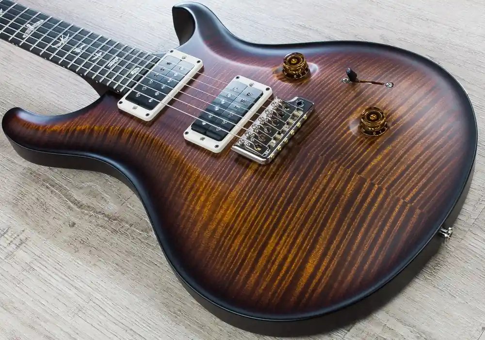 Special Offer PRS Paul Reed Smith Custom 24 Electric Guitar, 10-Top, Rosewood Fingerboard, Hard Case - Satin Black Gold Wrap