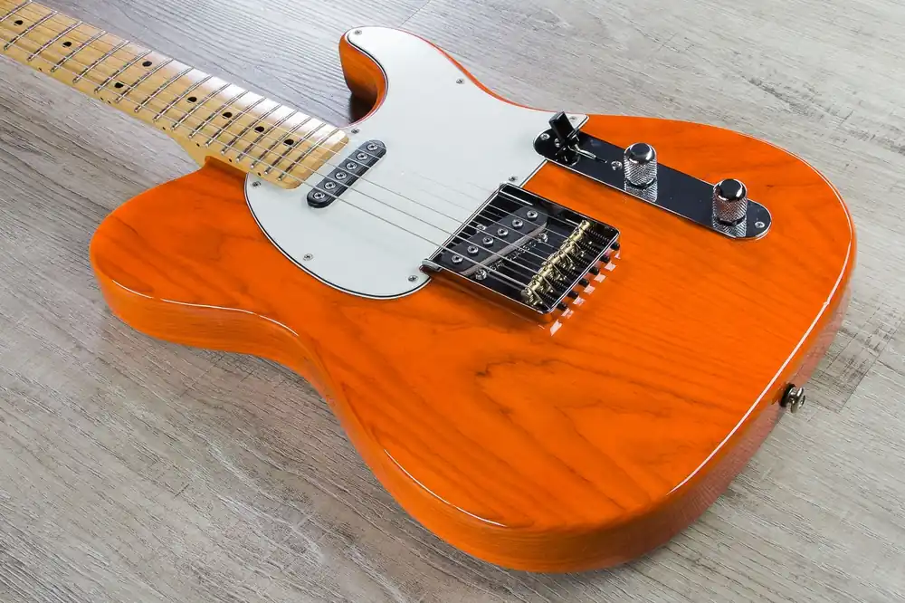 G&L USA ASAT Classic Electric Guitar, Maple Fingerboard, Hard Case - Clear Orange Finish Direct From Manufacturer
