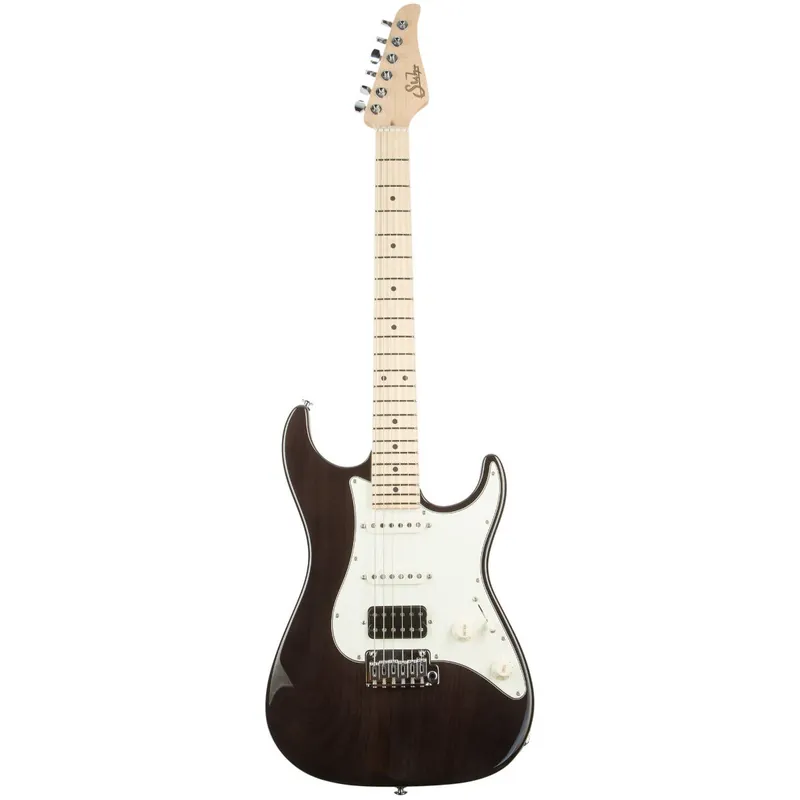 Suhr Pro Series S2 Electric Guitar, Swamp Ash Body, Maple Fingerboard - Trans Black Exclusive