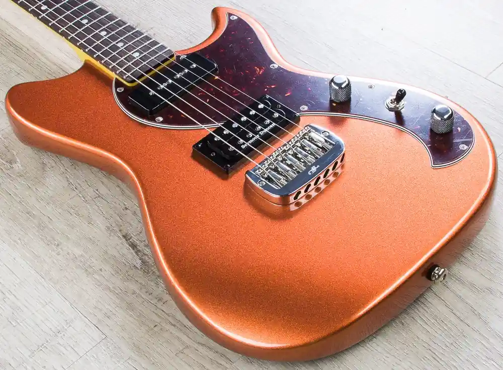 Super Sale G&L USA Fallout Electric Guitar, Rosewood Fingerboard, Hard Case - Spanish Copper Metallic