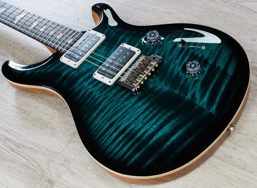 PRS Paul Reed Smith Custom 24 10-Top, Pattern Thin, Electric Guitar with Hard Case - Slate Blue Smokeburst Bargain