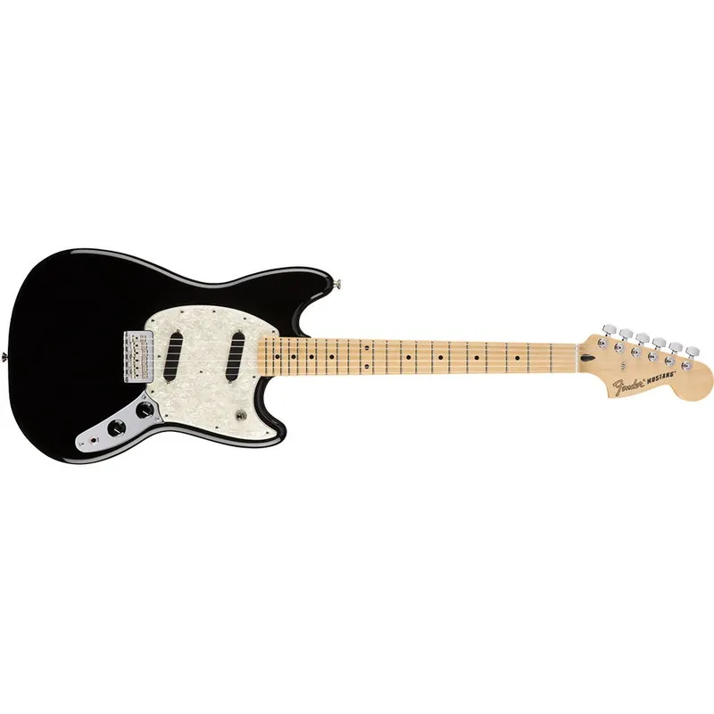 While Supplies Last Fender Mustang Electric Guitar, Maple Fingerboard - Black