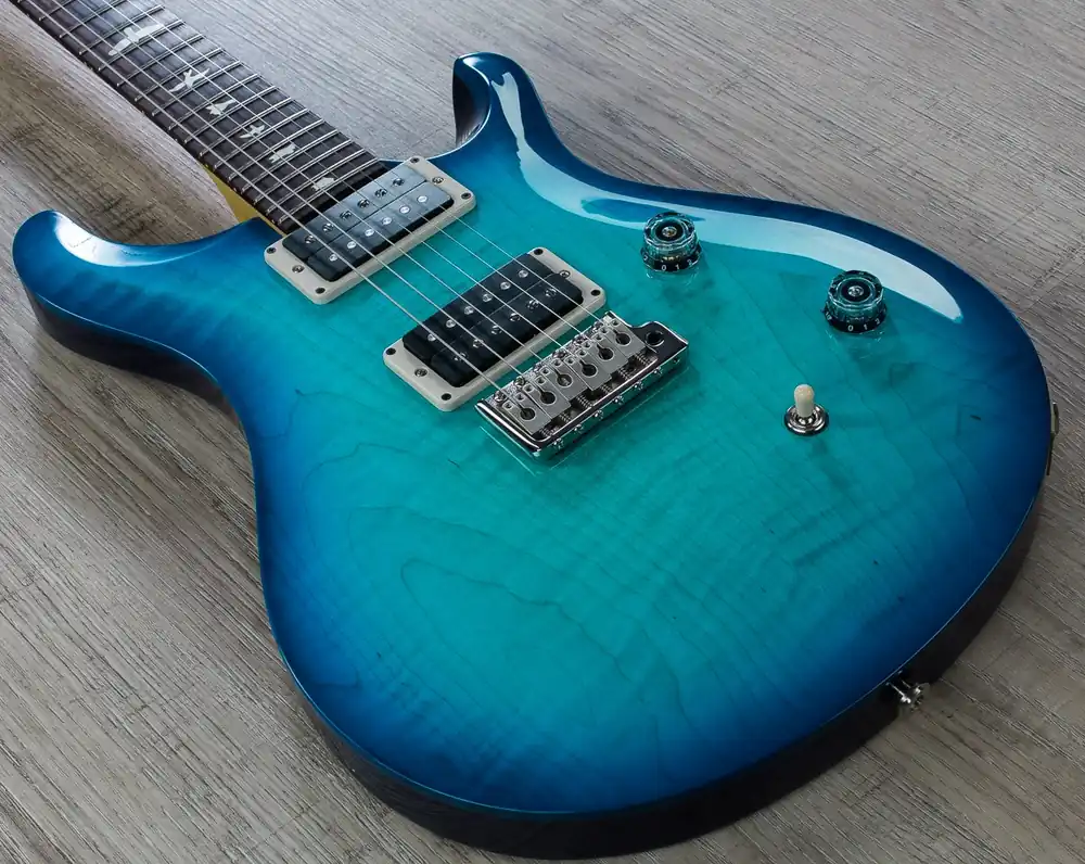 Price Cut PRS Paul Reed Smith CE 24 Electric Guitar, Flame Maple Top, Pattern Thin, Gig Bag - Makena Blue Burst