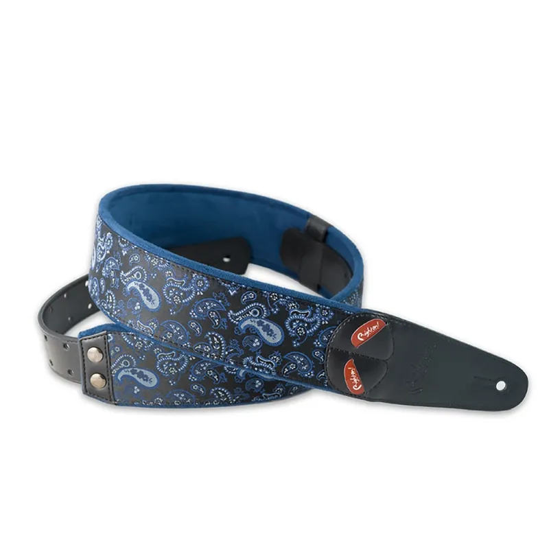 RightOn! Straps Mojo Paisley Vegan Guitar Strap - Blue Price Drop
