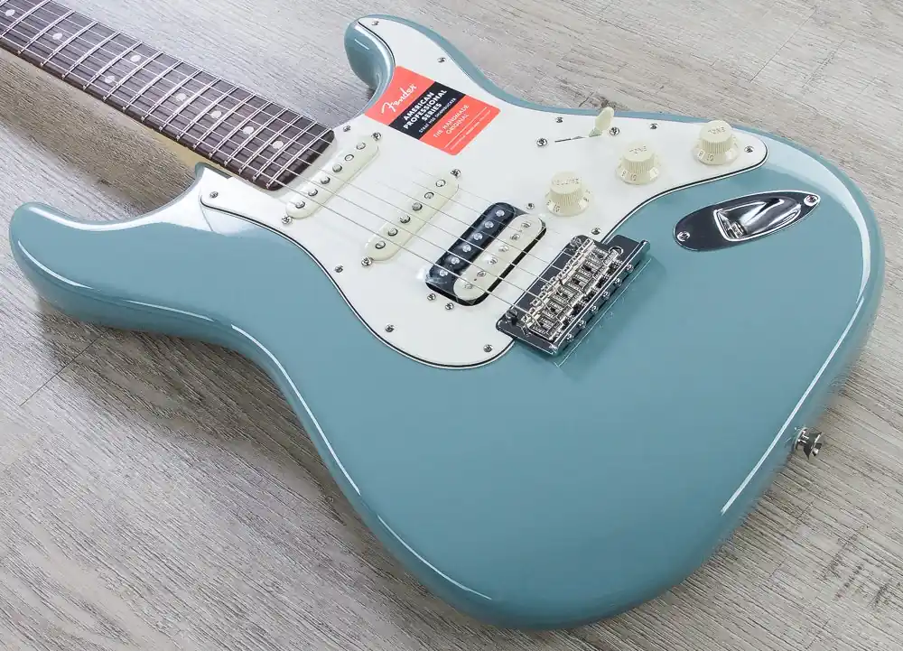 Fender American Pro Stratocaster HSS Shawbucker Electric Guitar, Rosewood Fingerboard, Hard Case - Sonic Gray Best Choice