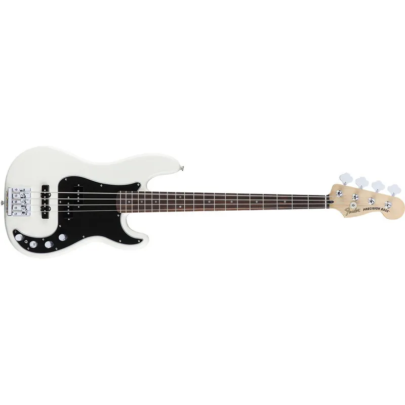 Fan Favorite Fender Deluxe Active Precision Bass Special, Rosewood Fingerboard, Gig Bag - Olympic White