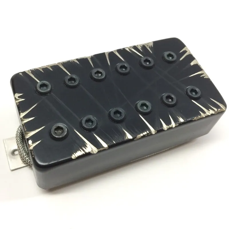 Bare Knuckle Juggernaut Humbucker Bridge, 50mm Spacing, Black Battlewor Handmade