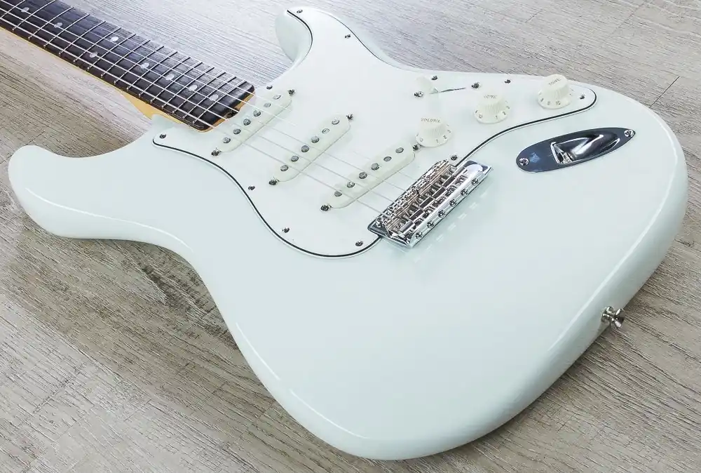 Fender American Vintage '65 Stratocaster Electric Guitar, Round-Laminated Rosewood Fingerboard, Hard Case - Olympic White Best Seller