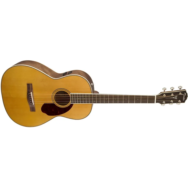 Handmade Fender PM-2 Paramount Series Standard Parlor Acoustic-Electric Guitar with Hard Case - Natural
