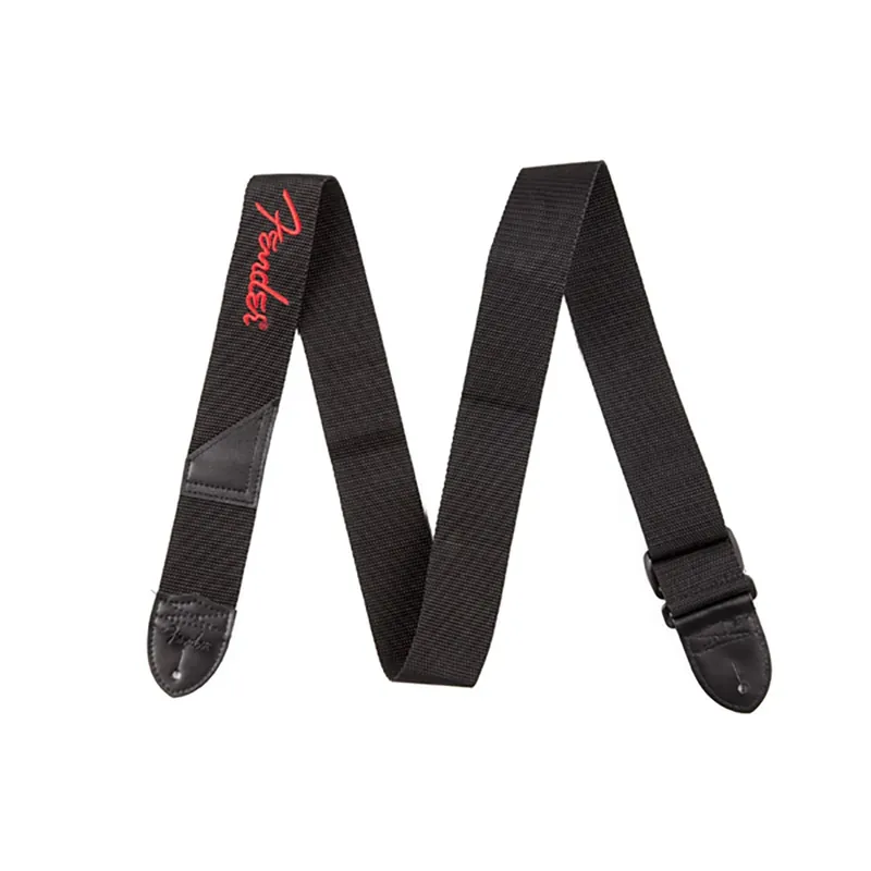 Discount Fender 2Poly Guitar Strap, Black/Red
